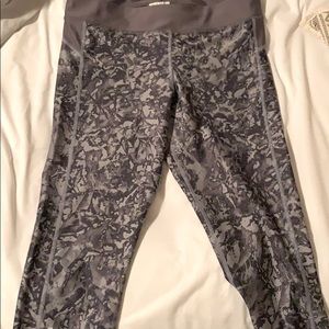 Under Armour black and grey camo workout leggings